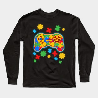 Gaming Puzzle Autism Awareness Long Sleeve T-Shirt